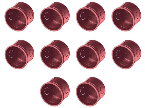 Lot de 10 boîtes 502 d'encastrement Ø85 x 42 mm, rond entraxe 80 mm pour 2 modules, boîte d'encastrage, montage mural, boîte de distribution et de dérivation