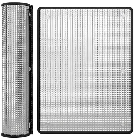Sun Protection Window Film - Blackout Privacy Window Tint, Heat Reflective Thermal Insulation Shield, Aluminum Foil Radiant Barrier UV Protection Energy Savings Sun Visor for Home(Black)