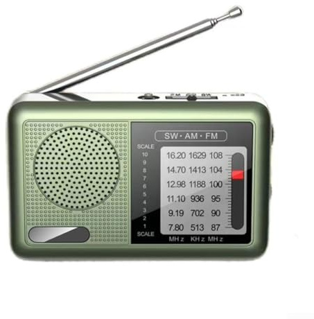 Feeshoppher Radio de bolsillo portátil AM FM SW radios de bolsillo con batería recargable de 1200 mAh, receptor de radio compacto de onda corta con excelente recepción para viajes en casa, incluye