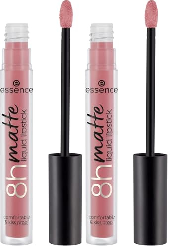 ESSENCE LABIAL LÍQUIDO 8H MATTE 04 ROSY NUDE (Paquete de 2)