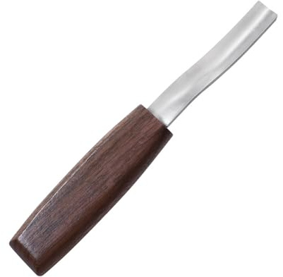 GZHXF Pala ondulada de mango plano, pala curva for tallar madera, cincel for trabajar la madera, escultura, corte de flores, cincel de madera, cuchillo for tallar a mano