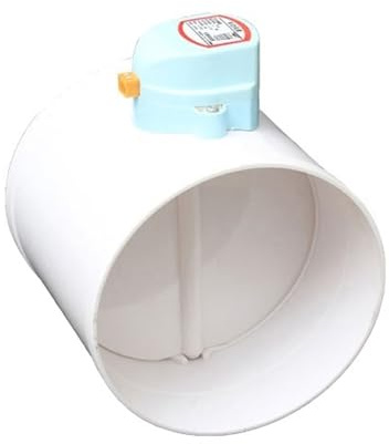 HAZEK 75/110/160/200mm Electric Damper Check Valve PVC Plastic HAVC Air Duct Volume Control Valves for Ventilation Pipe 220V 12V 24V Catholic(75mm,24VDC)