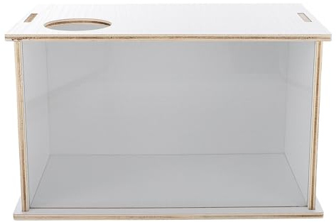 Alasum Multifunktionale Sandbadebox für Hamster und Meerschweinchen Weiße Haushalts Sandbadewanne aus Synthetischem Material Transparent und Praktisch für Zuhause oder Tiergeschäft