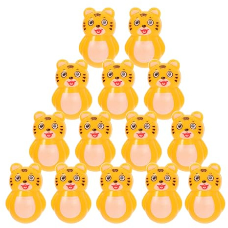 FIXOSHEE 16 Stück Tiger Wackelspielzeug Bunte Trinkbecher Dekoration Wiederverwendbar Kindgerecht als Partygeschenk und Schreibtisch Accessoire Zufällige Farbe Zufällige Farbe