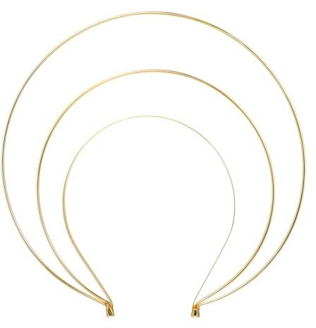 HOMSFOU Halo Stirnband Kronen-haarreif Damen Kostüm Kopfbedeckung Eisen Headpiece Golden Für Mittelalter Cosplay Party