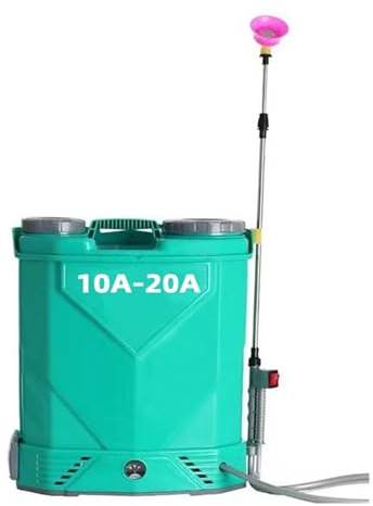 Rociador de jardín agrícola eléctrico 20L, Herramienta Ajustable Recargable, pulverizador riego atomizador Alta presión, Motor de Niebla(16A 6L)
