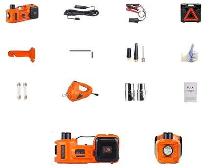 Home Repair Toolkit Electric Car Jack 3/5 Ton Scissor/Hydraulic 12V Automatic Portable for Truck Tire Change