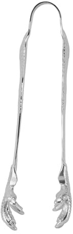AUNMAS Claw Style Ice Tong, Eagle Claw Ice Tong i Rostfritt Stål, 7,9 Tums Sockerserveringstång med Polerat Grepp, Kompakt Design för Barkök Kaffe Te Användning (Silver)