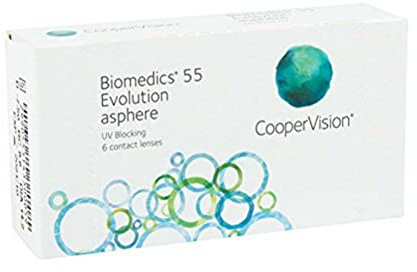 BIOMEDICS EVOLUTION CooperVision Biomedics 55 Evolution Monatslinsen weich, 6 Stück / BC 8.80 mm / DIA 14.20 mm / 5.00 Dioptrien