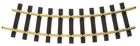 LGB – gebogenes Gleis R1-600 mm – 30° - L11000, gebogenes Gleiselement, Gleiserweiterung für Gartenbahn, Gleismaterial, Zubehör, Spur G, Maßstab 1:22,5