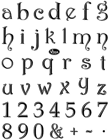 Viva Decor Clear-Stamps (Alphabet klein) Silikon Stempel - Prägung Stempel - DIY Dekoration stanzen - Stempel Silikon - DIY Stamp - Stempel Prägung - Made in Germany