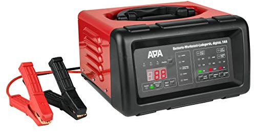 APA 16623 Batterie-Ladegerät Werkstatt Digital, mit Starthilfe, Ladeerhaltungsfunktion, 20A Rot, Schwarz