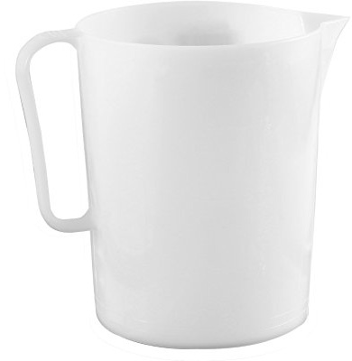 Giganplast GIG Messbecher, 4 Liter, Polyethylen, Weiß