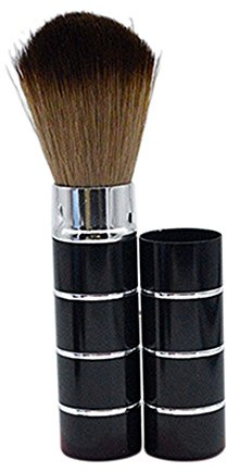 Ensemble de pinceaux de maquillage avec poignée rétractable et pinceau de maquillage professionnel pour poudre, blush (Noir)