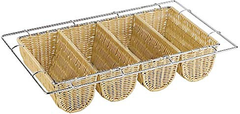 Porta Posate Polyrattan E Filo Cromato. 42584-04
