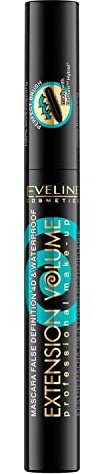 Eveline Cosmetics Extension Volume Professionelles Makeup 4D False Definition Wasserfeste Mascara - Extremes Volumen, Länge & Trennung