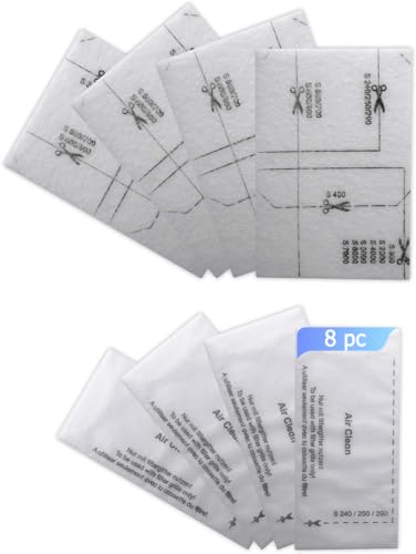 Poweka 6713110 Air Clean Compatible with Miele Vacuum Cleaner Mat with 3944711 Filter (Pack of 8)