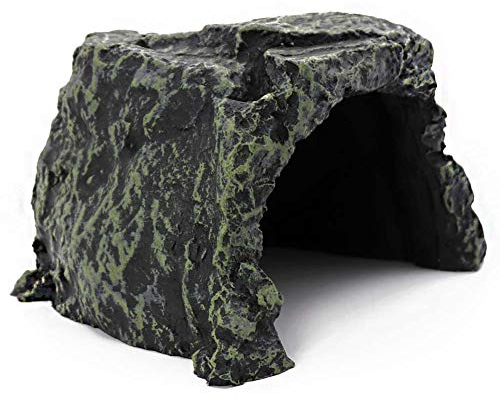 M.Z.A Aquarium Deko Höhle Verstecke für Reptilien Fische Frosch Schildkröte Axolotl, Aquarium Dekoration Felsen Reptilien Sonnenversteck Habitat Dekoration Ornament