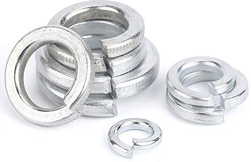 Arandela elástica de zinc blanco, arandela elástica galvanizada de hierro, arandela abierta elástica de alta resistencia, M2M3M4M6M8M10-M24-M16 (50 cápsulas)