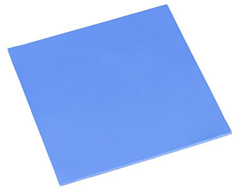 Almohadilla térmica para CPU, almohadillas conductoras térmicas de silicona suave cortables de 100 x 100 x 2 mm para disipador térmico de CPU GPU, chipset IC Northbridge, relleno de huecos(Azul)