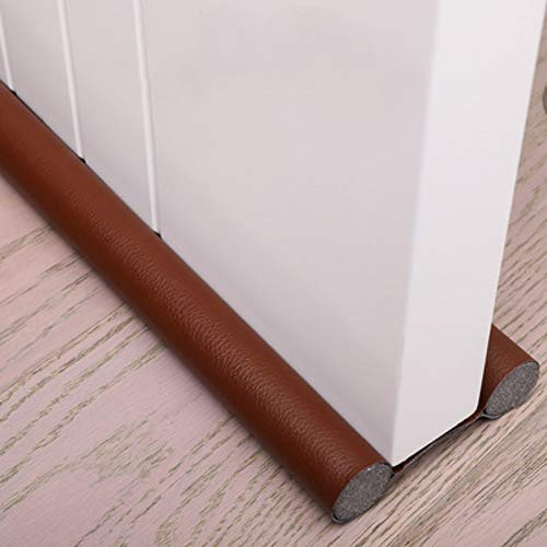 90 cm doppelseitige Dichtungsleiste für Türen und Fenster, Lärmschutz, waschbar, zuschneidbare Lederrohre mit EPE für Innentüren und Fenster, stoppt Zugluft (1 Packung, hellbraun)