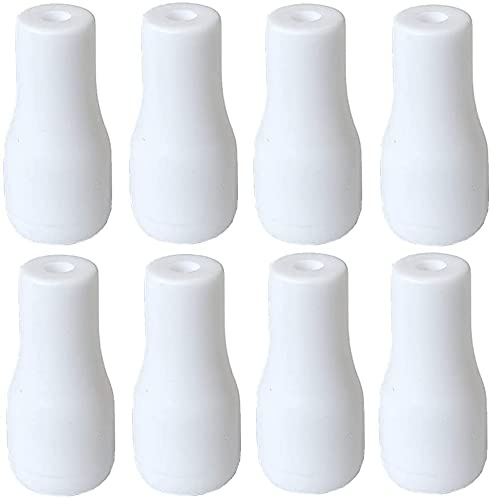 20pcs Cord Tassel White Plastic Window Blind Cord Knobs Drops Pull End for Roman Shades Curtain Crafts Drawstring Tassels