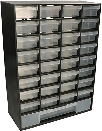 KOTARBAU® Werkstatt-Aufbewahrungsbox mit 33 Schubfächern 55S 2M Modul Schwarz