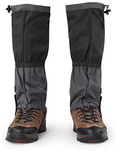 Polainas para Piernas, Polainas Ajustables para Botas de Nieve, Polainas Impermeables y a Prueba de Viento para Caminar, Caminar, Cazar, Escalar MontañAs y Caminar con Raquetas de Nieve (negro)