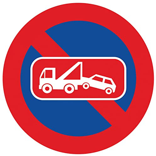 50 pegatinas de estacionamiento inadecuado o prohibido. Aviso a grúa. 12 × 12 cm. Señal de papel de prohibido aparcar para pegar en los coches