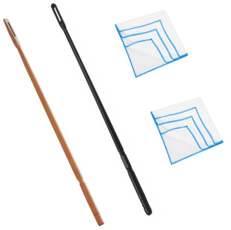 CCeCCe 2 Set Flute Cleaning Kit Tool Flute Cleaning Rod Wood Plastic Flute Cleaning Swab Absorbing Cotton Cleaning Cloth for Open Closed Hole C Flute Tenor Recorder Wooden Flutes Band Orchestra