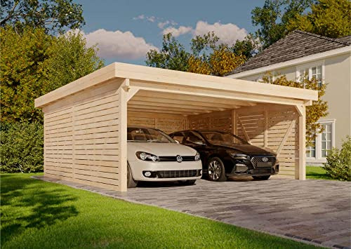Alpholz Doppelcarport Olaf Exklusiv Carport aus Holz, Unterstand Überdachung