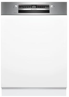 Bosch Elettrodomestici SMI6YCS02E, Serie 6, Lavastoviglie da incasso con frontalino, Asciugatura impeccabile e consumi ridotti, Home Connect, Diagnostica da remoto, 60 cm, Acciaio
