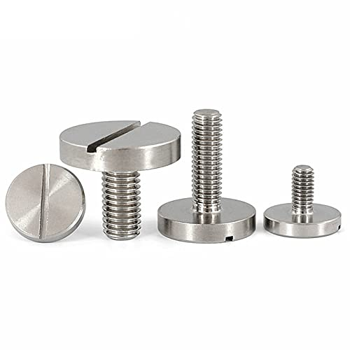 EAUSO Rändelschrauben M2 M2,5 M 3 M4 M5 M6 M8 M10 Edelstahl Schlitz große Flachkopfschraube Bolzen Zylinderkopf Schlitzschrauben Bolzen Befestigungselement M5 x 14 mm 2 Stück