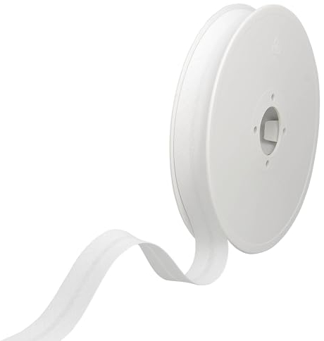 Les Petits Rubans Schrägband – 20 mm breit, gefaltet 10 mm, 25 m Rolle, 50% Baumwolle, 50% Polyester, Bordüre zum Nähen, Banner, Polster, Möbel, Paspeln, Kleidung, Decken