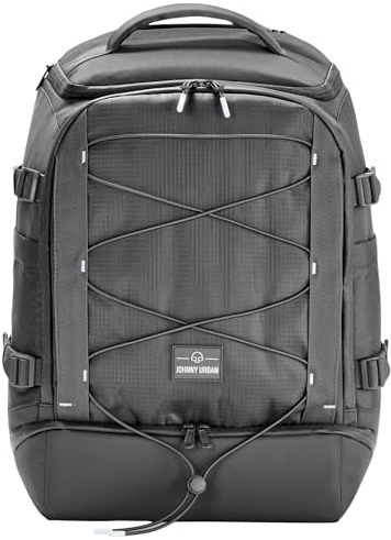 Johnny Urban Rucksack Herren & Damen Grau - Jack - Daypack für Travel Freizeit Sport - Tagesrucksack mit vielen Fächern - 16 Zoll Laptopfach & Trolley Strap - Wasserabweisend