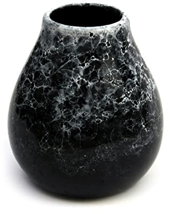 Mate Green Tazza da tè in ceramica Marmol Dark 350 ml ● Tazza Kermika calebasse ● Tazza da tè in ceramica ● Il colore del classico marmo ● Riutilizzabile ● Lavabile in lavastoviglie