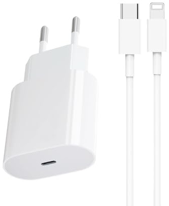 25W USB C Rapide Chargeur Replacement pour iPhone 14,14 Pro, 14 Pro Max, 14 Plus, 13, 12, 11, XR, SE,X,XS, 8, iPad Air, Pods, Type C Prise Mural Secteur Adaptateur Alimentation avec 1.5M Câble