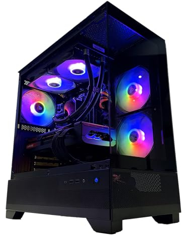 Golook PC Gaming Space 2.1 - Ryzen 5 9600X / 32GB RAM / 1TB NVME M.2 / RTX 5070 12GB GDDR7 / B650M / 6 Ventole Raffreddamento Liquido 240mm - Wifi Bluetooth - Computer Fisso
