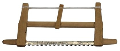 ZICOM Krippenzubehör Säge 7cm Holz, Metall – Handgefertigte Miniatur-Holzsäge für Krippen