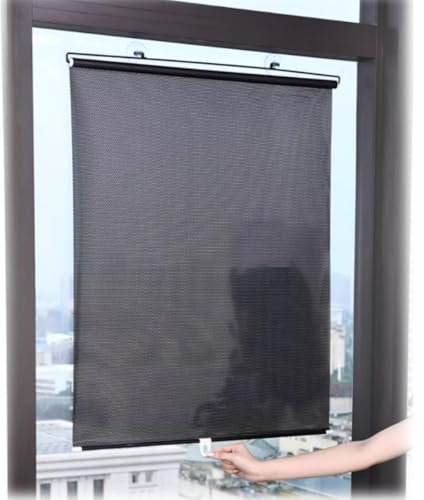 generisch Verdunklungsrollo Mit Saugnäpfen Fensterrollo Verdunkelungs Rollo W 40/45/50/58/68cm H 60/125cm für Dachfenster/Auto, Sonnenschutz, Hitzeschutz, Einstellbar(W58xH125cm)