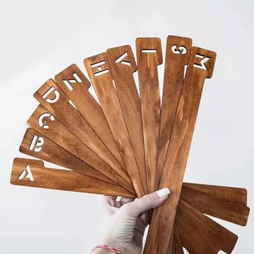 Lot de 26 intercalaires de rangement alphabétiques pour disques vinyles A-Z - Séparateurs de disques en bois pour albums CD, DVD et médias