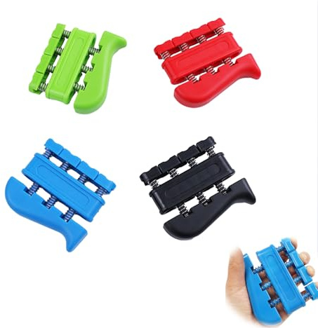 Eruceky 4 Piezas Fortalecimiento de Dedo, Ejercitador Dedos Mano, Ejercitador de Dedo, para Práctica de Guitarra Rock Formación de Escalada y Terapia Física