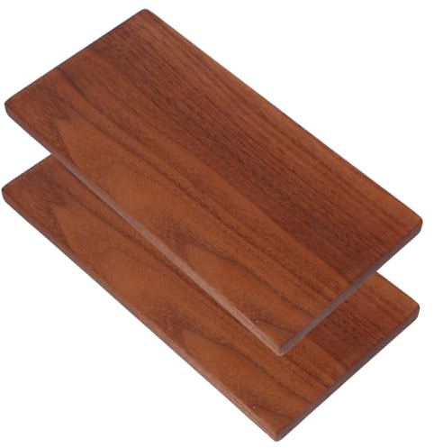 POPETPOP 2 Pièces Planche de Bois Brut Noyer Massif Po Épaisseur pour Découpe Artisanat et Pyrogravure Classique