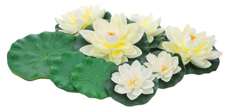 Hemobllo 6juegos Conjunto De De Simulación Plantas Artificiales Falso Adornos para Estanques Flores Artificiales Flotantes para Piscinas para Decorar Bodas y Fiestas