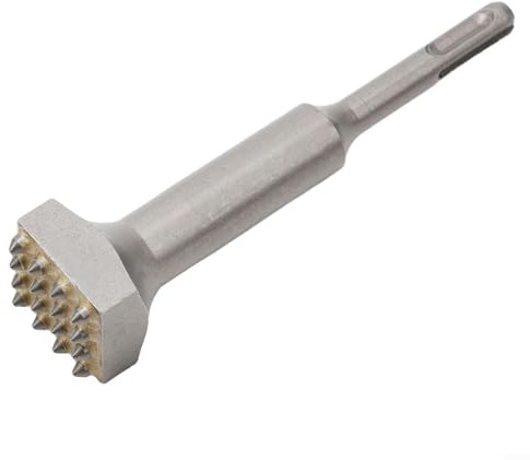 Fauhapyway Alloy Point Groove Gouge Flat Chisel Electric Hammer Drill Plus Shank 45CR Steel Concrete Polishing Leveling Slate Cement Pavement 16T