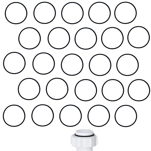 PlumbEZ Lot de 25 rondelles de siphon de 32 mm – Joints en caoutchouc durable pour raccords de lavabo, évier et tuyau d'évacuation – Rondelles de rechange fiables pour la prévention des fuites