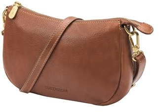 DRAKENSBERG Kleine Damen Handtasche 'Ella' 3-in-1, Clutch, Schultertasche und Etui, Rinds-Leder, 1,5L | Karamell-Braun, DR00709