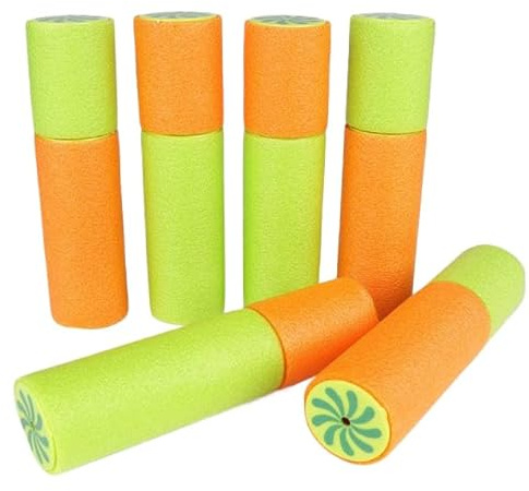 6Pcs Wasserspritzpistolen, Wasserpistole Schaumstoff Bunte Kinder Schaum Wasserpistole Spritzpistole Wassersprühpistole Kinderspielzeug für Jungen und Mädchen Geburtstagsparty Souvenirs
