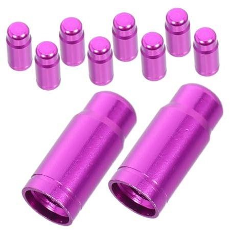 Ciieeo 30pcs Purple Aluminum Alloy Tire Valve Caps Stem Covers for Cars Bikes Motorcycles Dust Protection Easy Installation Corrosion Resistant Valve Stem Caps for Vehicle Tire Pressure