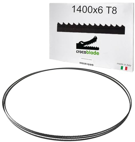 Fraiser CrocoBlade – 3er Set Bandsägeblätter 1400 x 6 x 0,65 mm – für Holz und Holzwerkstoffe – professioneller Ersatz für Bandsägen TC-SB 200, HBS30, HBS25, PBS 350 – TPI 8